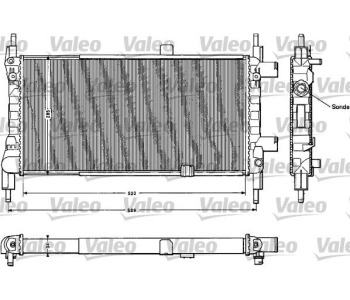 Радиатор, охлаждане на двигателя VALEO 883856 за OPEL KADETT E (T85) хечбек от 1984 до 1991