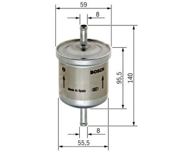 Горивен филтър BOSCH 0 450 905 002 за PEUGEOT 309 I (10C, 10A) от 1985 до 1989