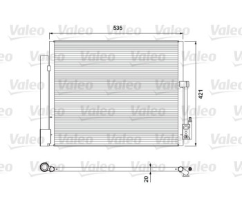 Кондензатор, климатизация VALEO 814382 за OPEL MERIVA B (S10) от 2010