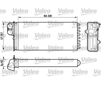 Топлообменник, отопление на вътрешното пространство VALEO 812170 за RENAULT MASTER II (JD) пътнически от 1998 до 2011