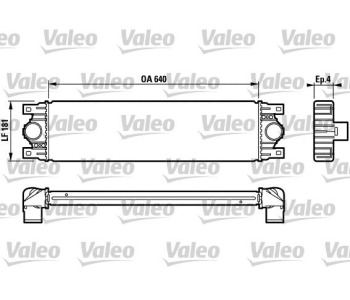 Интеркулер (охладител за въздуха на турбината) VALEO 817115 за RENAULT MASTER II (JD) пътнически от 1998 до 2011