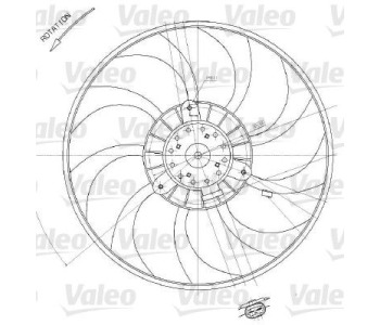 Вентилатор, охлаждане на двигателя VALEO 698412 за OPEL MOVANO (J9) пътнически от 1998 до 2010