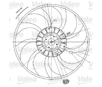 Вентилатор, охлаждане на двигателя VALEO 698424 за OPEL MOVANO (J9) пътнически от 1998 до 2010