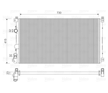 Радиатор, охлаждане на двигателя VALEO 732917 за RENAULT MASTER II (ED/HD/UD) платформа от 1998 до 2010