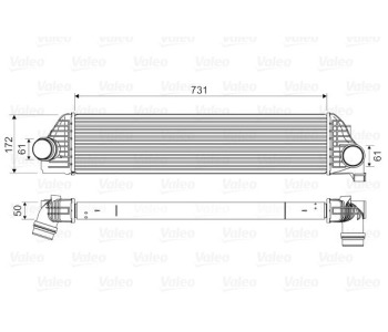 Интеркулер (охладител за въздуха на турбината) VALEO 818561 за RENAULT MASTER III (FV) товарен от 2010
