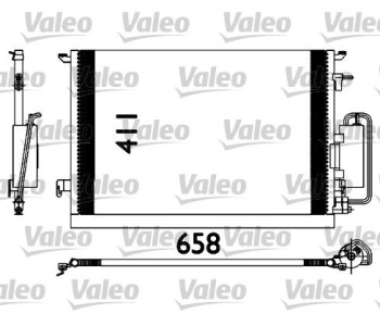 Кондензатор, климатизация VALEO 817647 за SAAB 9-3 (YS3F) от 2002 до 2015
