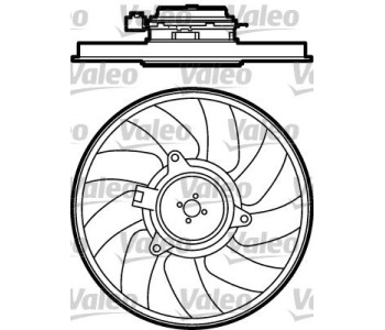Вентилатор, охлаждане на двигателя VALEO 696080 за SAAB 9-3 (YS3F) комби от 2005 до 2015