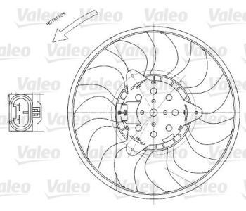 Вентилатор, охлаждане на двигателя VALEO 696029 за OPEL VECTRA C SIGNUM (Z03) хечбек от 2003 до 2009