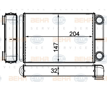 Радиатор, охлаждане на двигателя HELLA 8MK 376 700-361 за OPEL VIVARO A (E7) платформа от 2001 до 2014