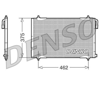 Кондензатор, климатизация DENSO DCN21012 за PEUGEOT 106 II (1) от 1996 до 2004
