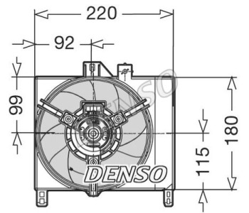 Вентилатор, охлаждане на двигателя DENSO DER21016 за PEUGEOT 406 (8E/F) комби от 1996 до 2004