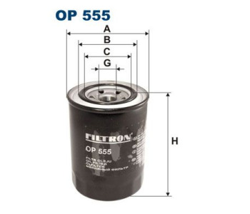 Маслен филтър FILTRON OP 555 за MITSUBISHI GALANT V (E1_A) от 1983 до 1990