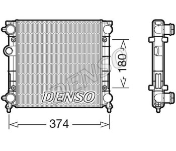 Радиатор, охлаждане на двигателя DENSO DRM23029 за RENAULT 5 SUPER (B/C40_) от 1984 до 1996