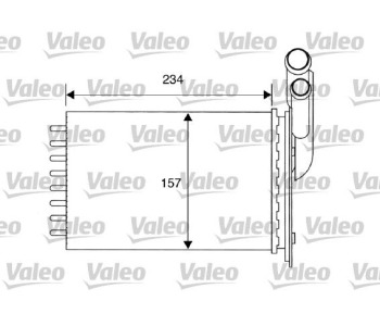 Топлообменник, отопление на вътрешното пространство VALEO 812157 за RENAULT 19 II (L53_) Chamade от 1992 до 2003