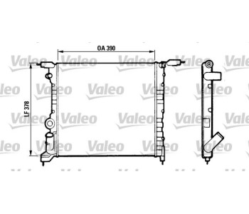 Радиатор, охлаждане на двигателя VALEO 816657 за RENAULT CLIO I (B/C57_, 5/357_) от 1990 до 1998