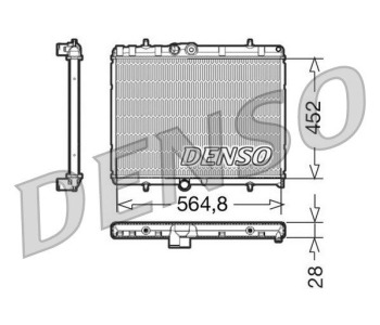 Радиатор, охлаждане на двигателя DENSO DRM23012 за RENAULT 19 II (L53_) Chamade от 1992 до 2003