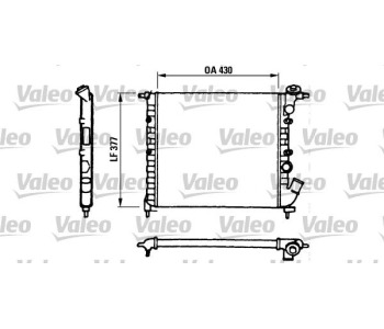 Радиатор, охлаждане на двигателя VALEO 730055 за RENAULT 19 II (L53_) Chamade от 1992 до 2003