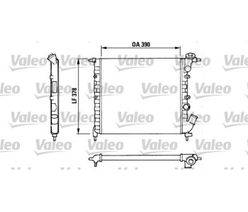 Радиатор, охлаждане на двигателя VALEO 816655 за RENAULT CLIO I (B/C57_, 5/357_) от 1990 до 1998