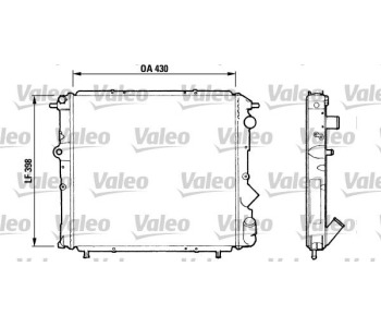 Радиатор, охлаждане на двигателя VALEO 730510 за RENAULT 19 II (L53_) Chamade от 1992 до 2003