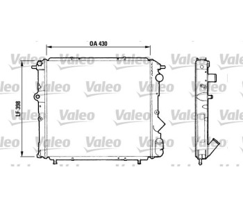 Радиатор, охлаждане на двигателя VALEO 730510 за RENAULT 19 I (B/C53_) хечбек от 1988 до 1996