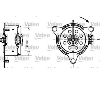 Електромотор, вентилатор на радиатора VALEO 698086 за RENAULT 19 II (L53_) Chamade от 1992 до 2003
