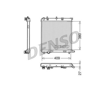 Радиатор, охлаждане на двигателя DENSO DRM23001 за RENAULT 19 II (L53_) Chamade от 1992 до 2003