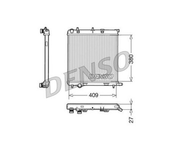 Радиатор, охлаждане на двигателя DENSO DRM23001 за RENAULT CLIO I (B/C57_, 5/357_) от 1990 до 1998