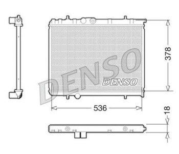 Радиатор, охлаждане на двигателя DENSO DRM23006 за RENAULT CLIO I (B/C57_, 5/357_) от 1990 до 1998