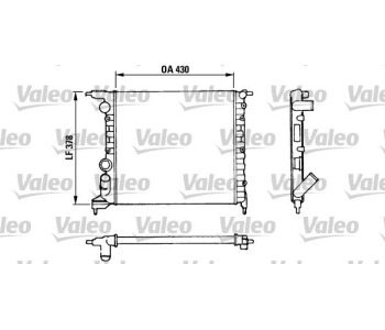Радиатор, охлаждане на двигателя VALEO 816658 за RENAULT 19 II (L53_) Chamade от 1992 до 2003