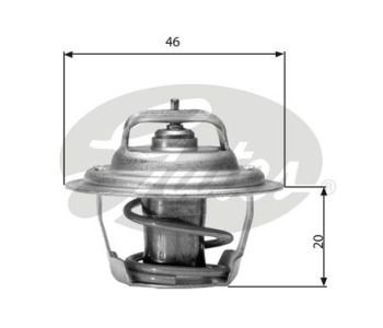 Термостат, охладителна течност GATES TH15289G1 за RENAULT TWINGO I (C06_) от 1993 до 2012