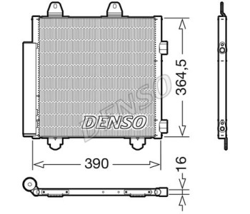 Кондензатор, климатизация DENSO DCN23006 за RENAULT CLIO II (BB0/1/2_, CB0/1/2_) от 1998 до 2005