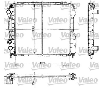 Радиатор, охлаждане на двигателя VALEO 730181 за RENAULT CLIO II (BB0/1/2_, CB0/1/2_) от 1998 до 2005