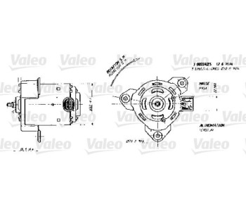 Електромотор, вентилатор на радиатора VALEO 698356 за RENAULT CLIO II (BB0/1/2_, CB0/1/2_) от 1998 до 2005