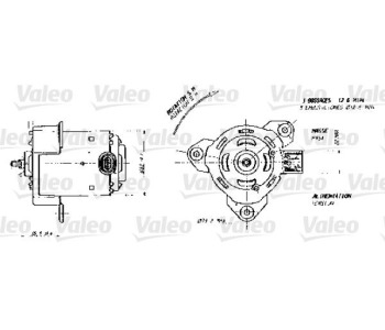 Електромотор, вентилатор на радиатора VALEO 698356 за RENAULT KANGOO I (FC0/1_) EXPRESS товарен от 1997 до 2007