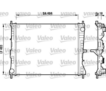 Радиатор, охлаждане на двигателя VALEO 732903 за RENAULT CLIO III (BR0/1, CR0/1) от 2005 до 2012