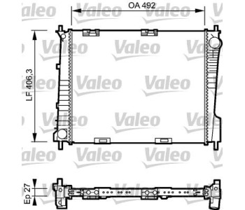 Радиатор, охлаждане на двигателя VALEO 734462 за RENAULT CLIO III (BR0/1, CR0/1) от 2005 до 2012