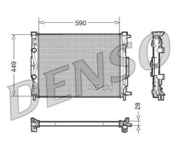 Охлаждащ модул DENSO DRM23111 за RENAULT MODUS (F/JP0_) от 2004 до 2012