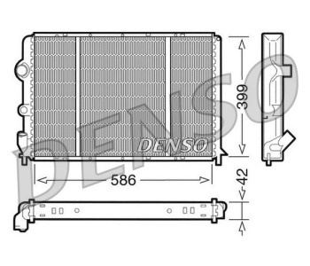 Охлаждащ модул DENSO DRM23102 за RENAULT CLIO III (KR0/1_) комби от 2008 до 2012