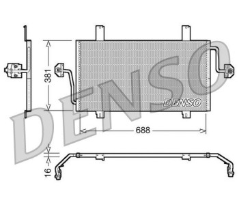Кондензатор, климатизация DENSO DCN23021 за RENAULT ESPACE IV (JK0/1_) от 2002 to 2014