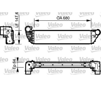 Интеркулер (охладител за въздуха на турбината) VALEO 818772 за RENAULT ESPACE IV (JK0/1_) от 2002 to 2014