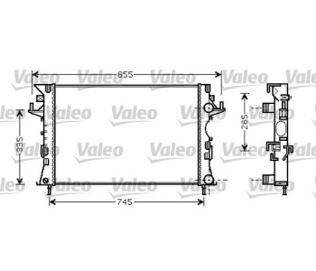 Радиатор, охлаждане на двигателя VALEO 734728 за RENAULT VEL SATIS (BJ0_) от 2002