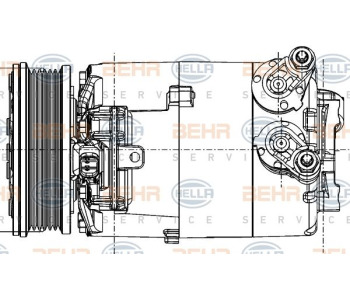 Компресор, климатизация HELLA 8FK 351 334-881 за RENAULT MASTER II (FD) товарен от 1998 до 2009