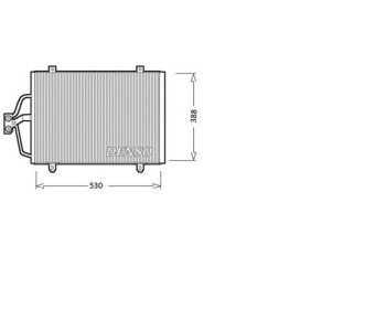 Кондензатор, климатизация DENSO DCN23009 за RENAULT KANGOO I (FC0/1_) EXPRESS товарен от 1997 до 2007