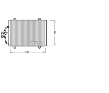 Кондензатор, климатизация DENSO DCN23009 за RENAULT KANGOO I (KC0/1_) пътнически от 1997 до 2007