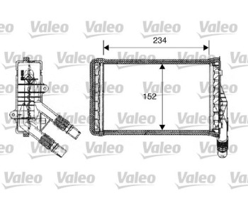 Топлообменник, отопление на вътрешното пространство VALEO 812223 за RENAULT KANGOO I (FC0/1_) EXPRESS товарен от 1997 до 2007