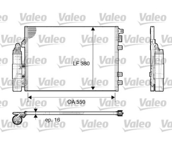 Кондензатор, климатизация VALEO 817661 за RENAULT KANGOO I (FC0/1_) EXPRESS товарен от 1997 до 2007