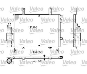 Кондензатор, климатизация VALEO 817662 за RENAULT KANGOO I (FC0/1_) EXPRESS товарен от 1997 до 2007