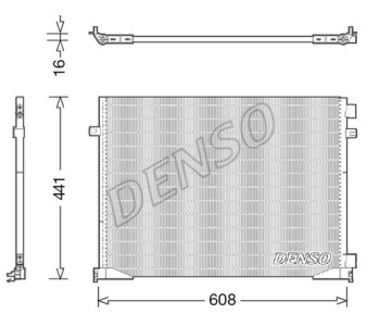 Кондензатор, климатизация DENSO DCN23041 за RENAULT KANGOO II / GRAND KANGOO (KW0/1_) пътнически от 2008