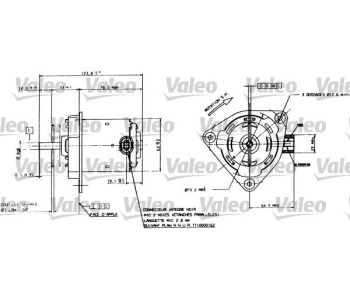 Електромотор, вентилатор на радиатора VALEO 698084 за RENAULT LAGUNA I (B56_, 556_) от 1993 до 2002