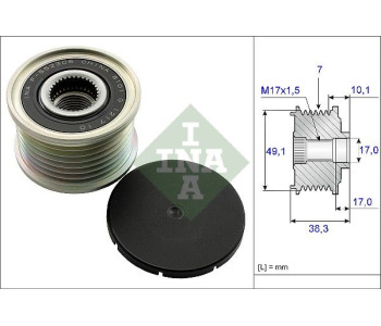 Водна помпа INA 538 0493 10 за SAAB 9-3 (YS3D) кабриолет от 1998 до 2003